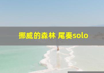 挪威的森林 尾奏solo